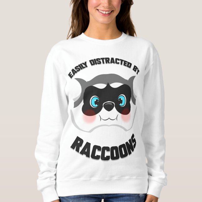 Sweatshirt Cartoon Raccoon animal cadeau pour Trash Panda Lov (Devant)