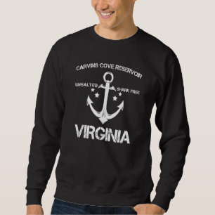 Sweatshirt Carvins Cove Réservoir Virginia Funny Camp de pêch