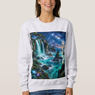 Sweatshirt Cascade Fantastique Magique sur la Côte Océanique 