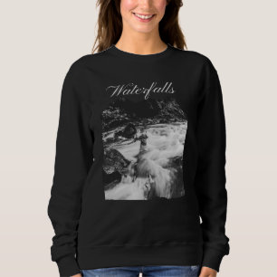 Sweatshirt Cascades noires et blanches modernes