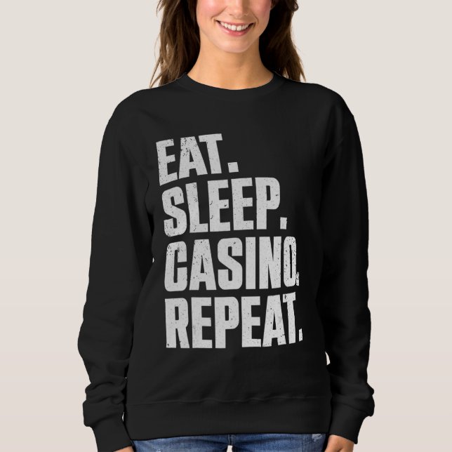 Sweatshirt Casino   For Men Women Casino Gambler Poker (Devant)