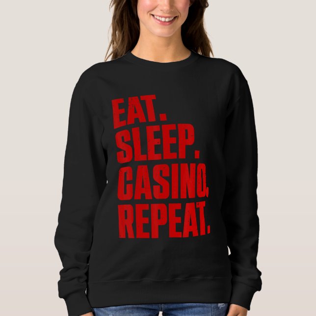 Sweatshirt Casino  For Men Women Casino Gambler Poker 1 (Devant)