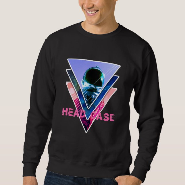 Sweatshirt Casque astronaute Esthétique Vaporwave Space Art (Devant)