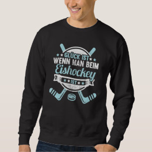 Sweatshirt Casque de bande de hockey sur glace amusant Glück