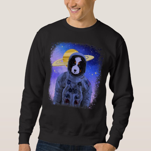 Sweatshirt Casque de chien et d'astronaute de caniche mignon  (Devant)