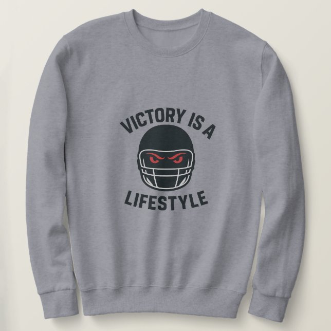 Sweatshirt Casque De Football Américain - La Victoire Est Ma  (Design devant)