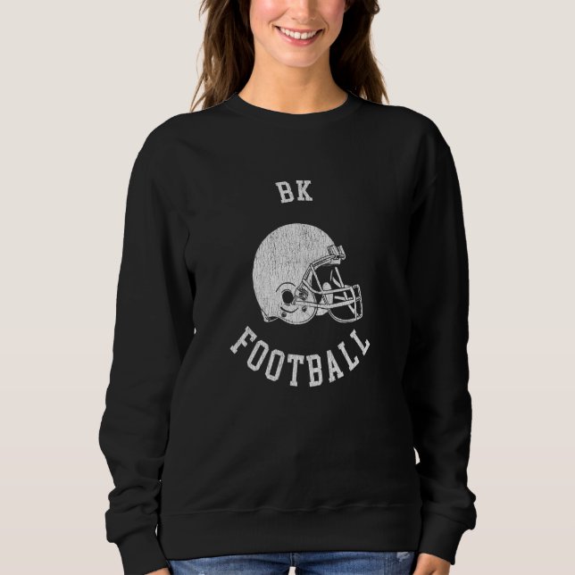 Sweatshirt Casque de football Bk Throwback Distre Rétro (Devant)