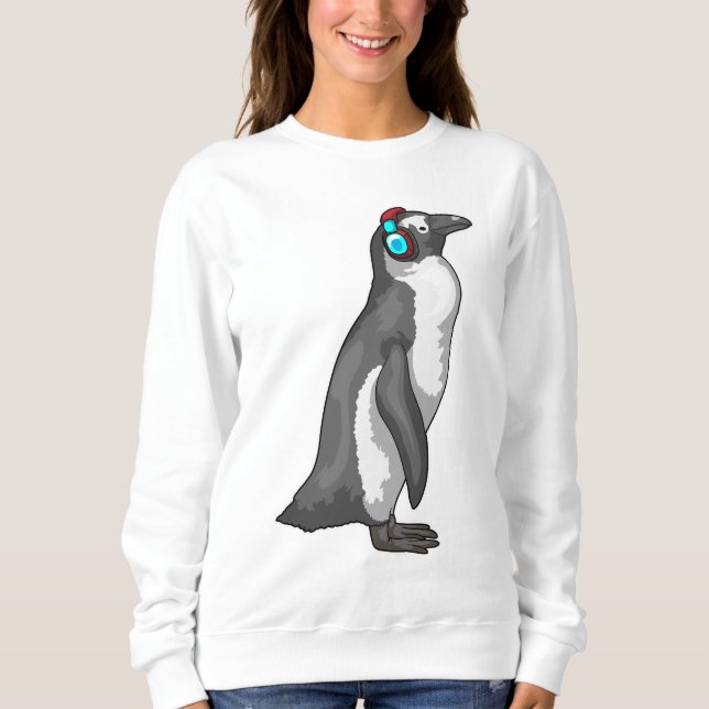 Sweatshirt Casque de musique Penguin (Devant)