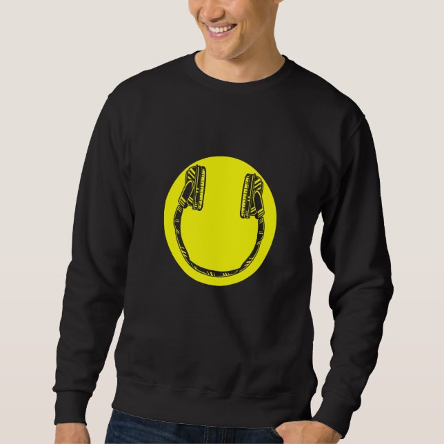 Sweatshirt Casque Dj Deejay Musique Pop Basse Techno Rock Po (Devant)