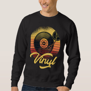 Sweatshirt Casques de Tourne-disque Deejay de Vinyl Dj vintag