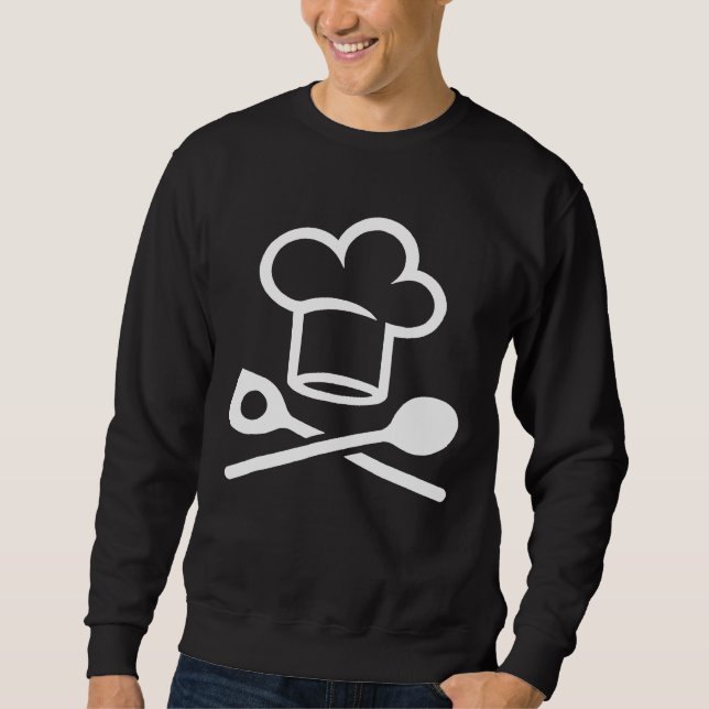 Sweatshirt Casquette Chefs Avec Cuillères Croisées (Devant)