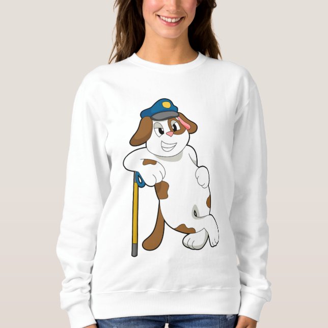 Sweatshirt Casquette de police de chien (Devant)