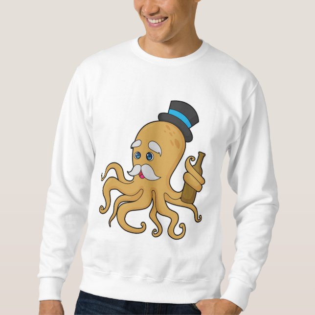 Sweatshirt Casquette Octopus Gentleman (Devant)