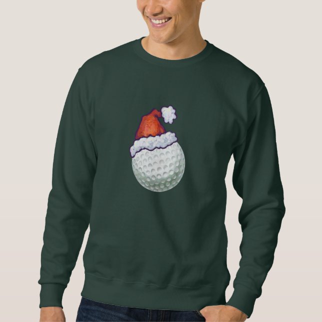 Sweatshirt Casquettes de Noël à la balle de golf (Devant)