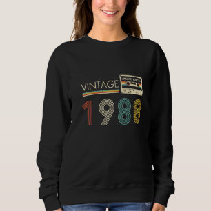 Sweatshirt Cassette vintage 1988