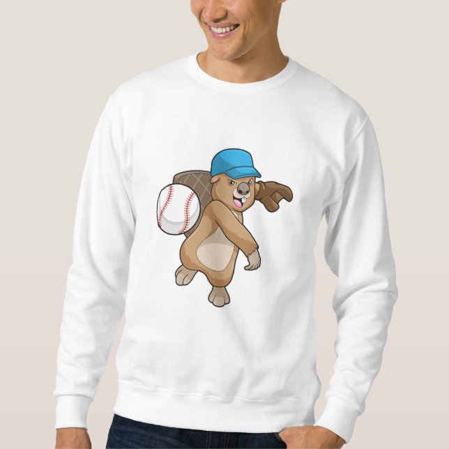 Sweatshirt Castor au Baseball Sports avec Casquette (Devant)