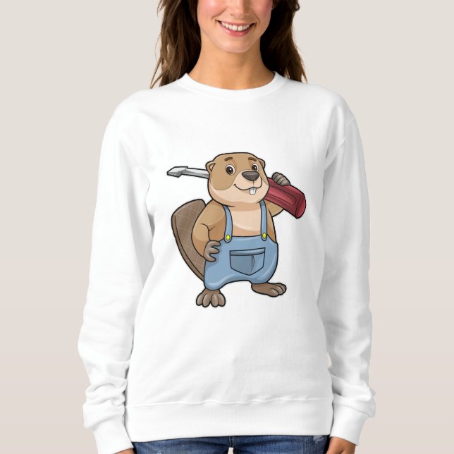 Sweatshirt Castor comme artisan avec tournevis à fente (Devant)