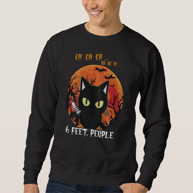 Sweatshirt Cat 6 Feet People Oh Oh Oh Scary Halloween Costume (Devant)