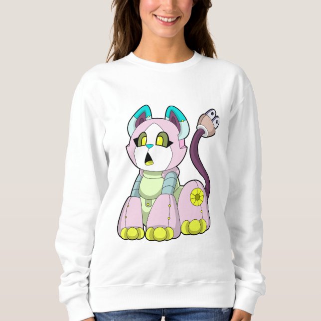 Sweatshirt Cat as robot (Devant)