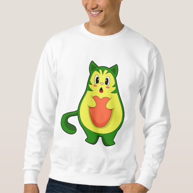 Sweatshirt Cat Avocado (Devant)