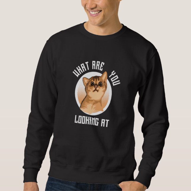 Sweatshirt Cat Baby   What Are You Looking At (Devant)