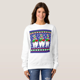 Sweatshirt Cat Butt Christmas Green