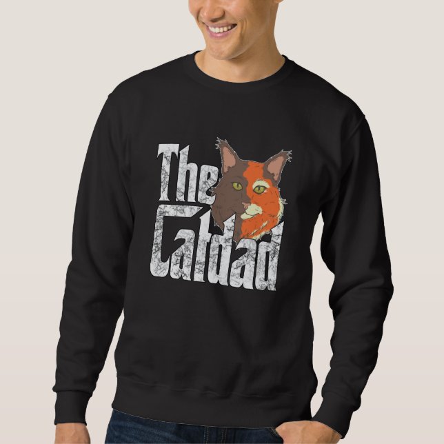 Sweatshirt Cat Dad The Catfather Crazy Cat Father Kitty Daddy (Devant)