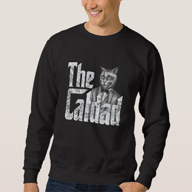 Sweatshirt Cat Father The Catfather Crazy Cat Dad Papa  1 (Devant)