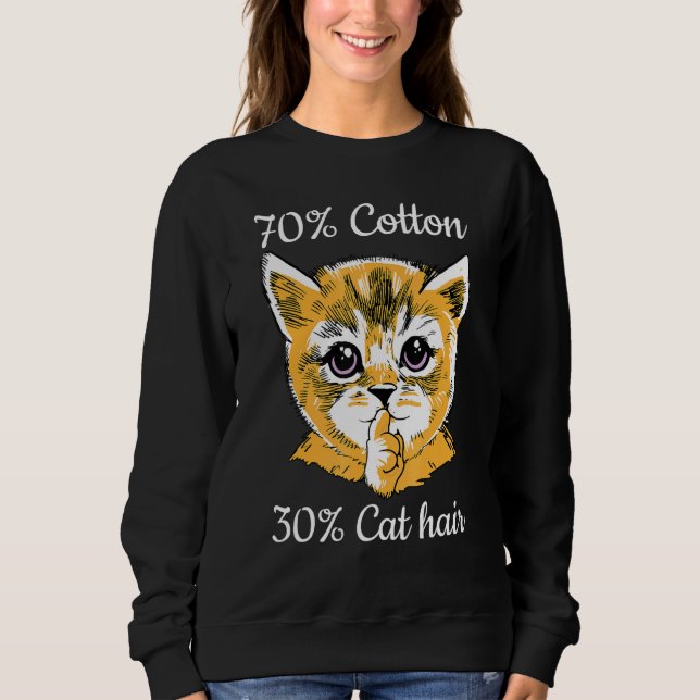 Sweatshirt Cat I 70 Cotton 30 Cat Hair I   Cat   (Devant)