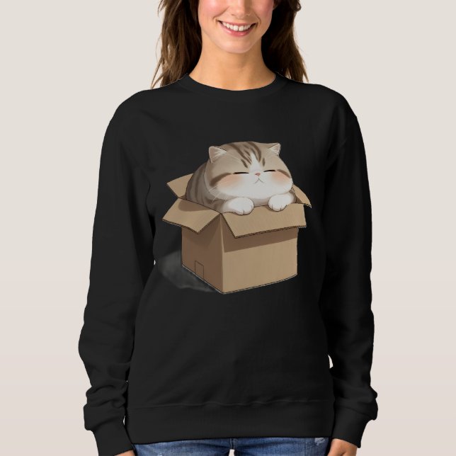 Sweatshirt Cat in the Box Shirt (Devant)