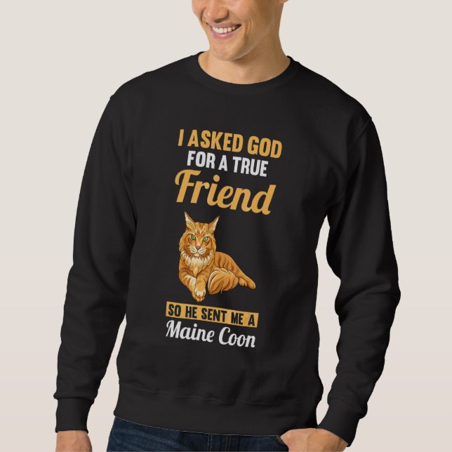 Sweatshirt Cat Maine Coon 3 (Devant)