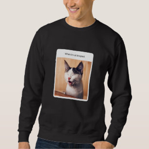 Sweatshirt Cat Meme Quand Je Suis À La Piscine Vacances