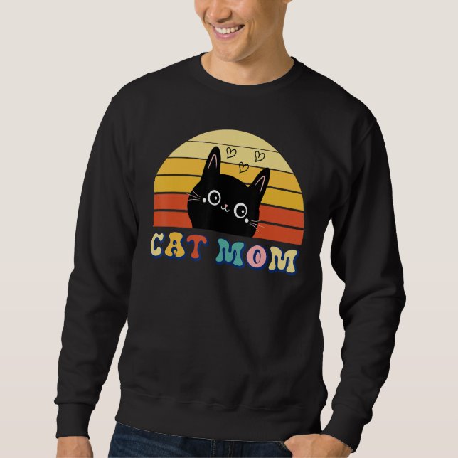 Sweatshirt Cat Mom Cat  Mother s Day Mom Women Mothers (Devant)