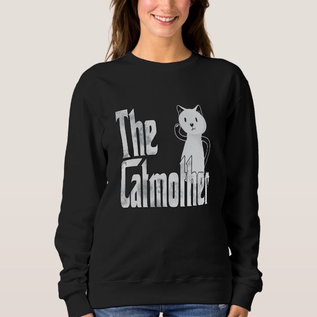 Sweatshirt Cat Mom Catmother Crazy Cute Cat Mother Kitty Momm (Devant)