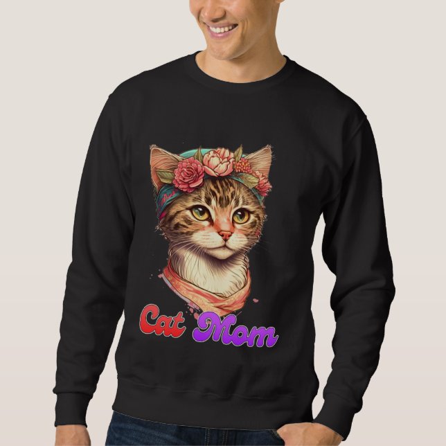 Sweatshirt Cat Mom Mama Kitty Kitten  Mommy Mother s Day  1 (Devant)