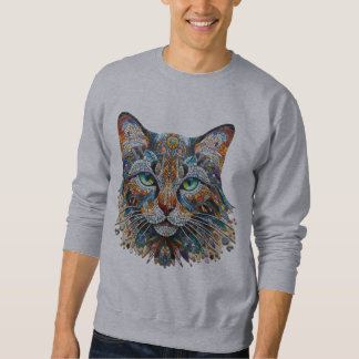Sweatshirt Cat Mosaic Art