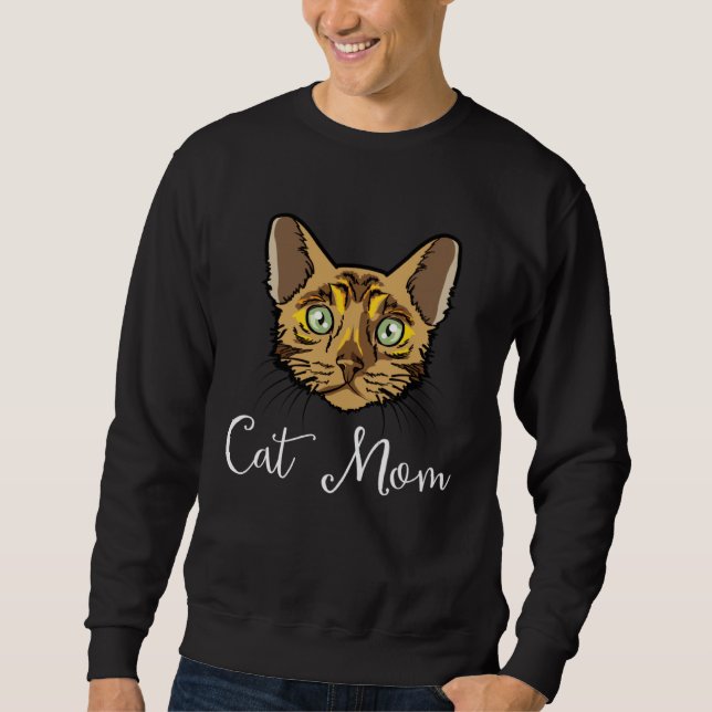 Sweatshirt Cat Mum Love r  Cute Bengal Kitten (Devant)
