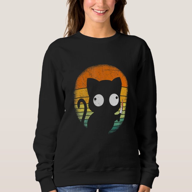 Sweatshirt Cat Murderer Halloween (Devant)