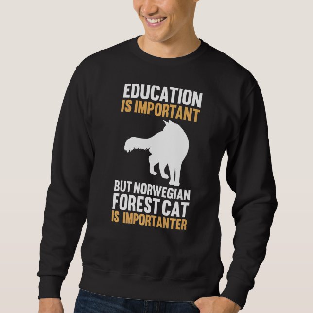 Sweatshirt Cat Norwegian Forest (Devant)
