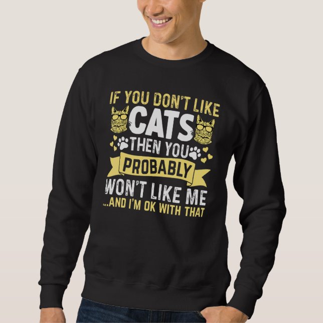 Sweatshirt Cat Owner Cute Cat  Baby Cats I Cat Owner (Devant)