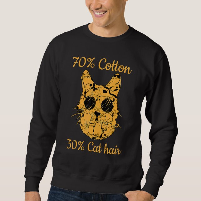 Sweatshirt Cat Owner I 70 Cotton 30 Cat Hair I  Cat (Devant)