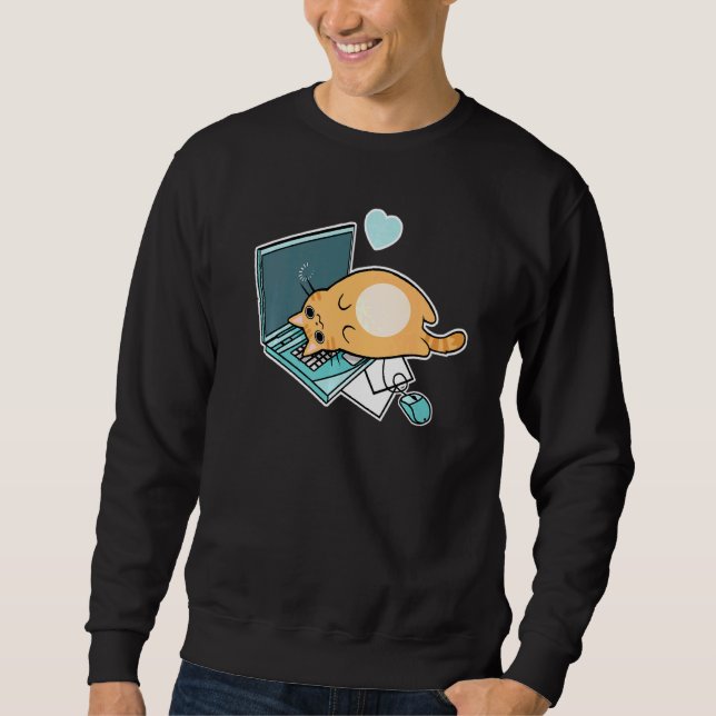 Sweatshirt Cat pour ordinateur portable Ca Cute (Devant)