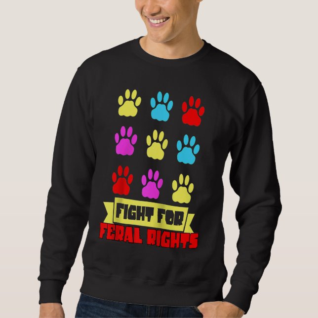 Sweatshirt Cat RESCUE ANIMAL RIGHTS RESCUE Cat ADOPTION Ragla (Devant)