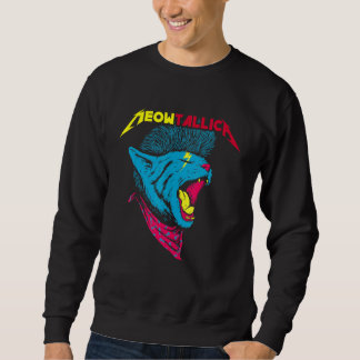 Sweatshirt Cat Rock 90s Meow For Music Band Fans 1