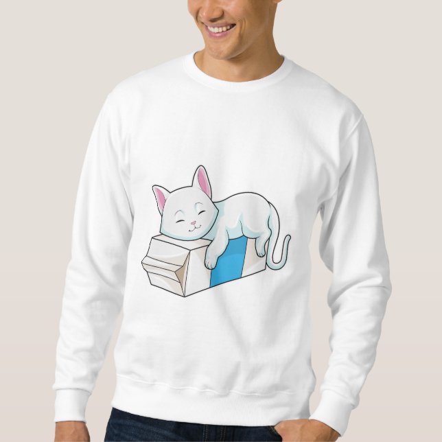 Sweatshirt Cat with Milk (Devant)