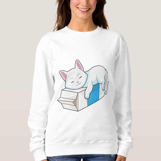 Sweatshirt Cat with Milk (Devant)