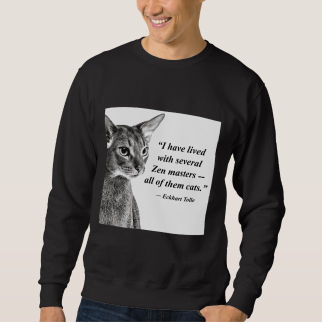 Sweatshirt Cat Zen Master Eckhart Tolle (Devant)