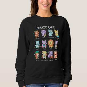 Sweatshirt Cat Zodiac Signes Astrologie Mois de naissance Kit
