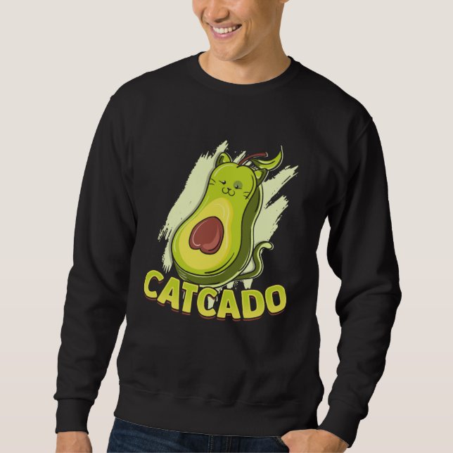 Sweatshirt Catcado  Cat Catcado Avocado (Devant)