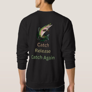 Sweatshirt Catch Relâchez À Nouveau Catch. Pêcheurs, Noirs